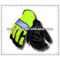 Guantes reflectantes de tráfico verde para seguridadJRM127